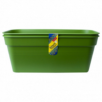 Вазон Алеана Глорія балконний 40х18 см комплект 2 шт. прямокутний 6 л хакі