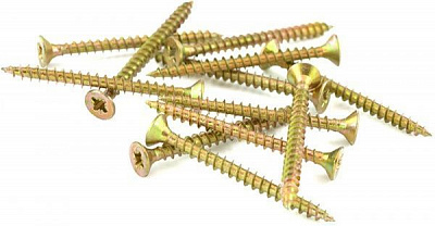 Шуруп універсальний потайна головка ЦЖ 4,5x40 мм жовтий цинк вага Expert Fix