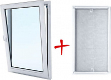 Вікно поворотно-відкидне ALMplast 60 800x1000 мм праве + москітна сітка в дарунок