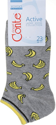 Носки женские Conte ACTIVE (короткие) 17С-31СП 111 р. 23 серый с рисунком 1 шт. 