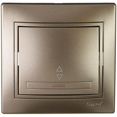 Вимикач прохідний одноклавішний Lezard Mira без підсвітки 10 А 250В IP20 світло-коричневий