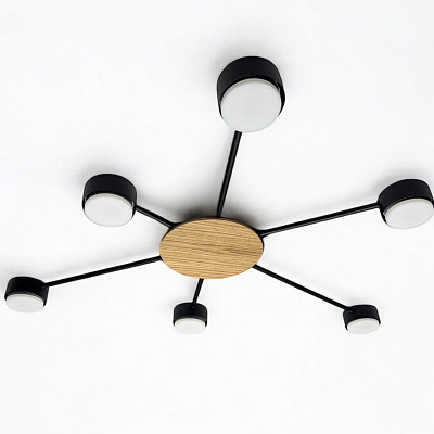 Люстра стельова LIGHT SET SVITANOK 6xGX53 чорний