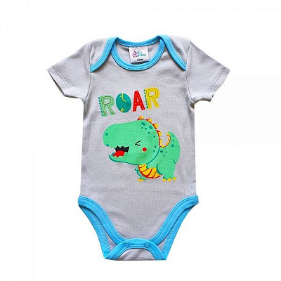 Боди детское для мальчика Colibri р.62 серый с синим B3079 