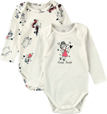 Боді дитяче Фламінго 2 шт. р.74 молочний 449-222