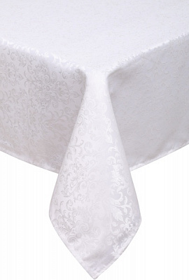 Скатерть Jacquard вензель 140x180 см айвори La Nuit 