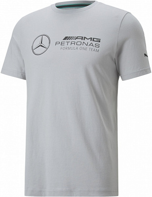 Футболка Puma MAPF1 ESS LOGO TEE MERCEDES TEAM SILVER 53644702 р.S сірий