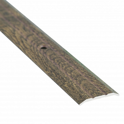 Поріжок алюмінієвий Braz Line рифлений з отворами 25x1800 мм дуб престиж