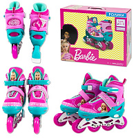 Роликовые коньки Disney Барби RL2112 р. 35-38 розовый
