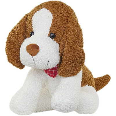 Игрушка новогодняя Собачка с платком 30 см