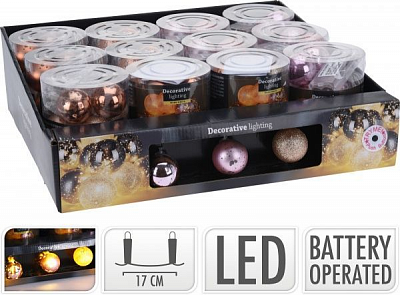 Электрогирлянда разноцветная встроенный светодиод (LED) 10 ламп 2 м