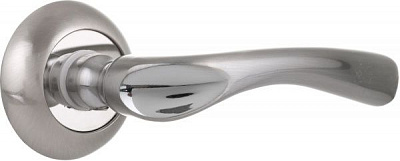 Ручка дверная Latuna на розетке без запирания 62 мм матовый никель