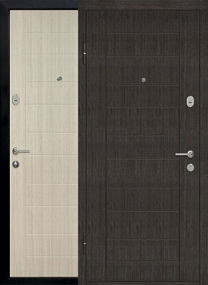 Дверь входная TM Riccardi Домино Стандарт дуб беленый 2050x960мм левая