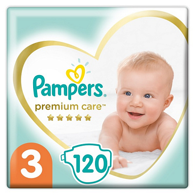 Подгузники Pampers Premium Care Размер 3 (6-10 кг) 120 шт.