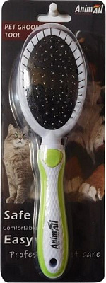 Расческа-щетка AnimAll Groom 2 в 1 зеленая MG9707-L 2000981168339