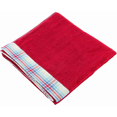 Рушник двосторонній червоний 70x140 см