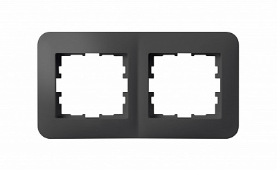 Рамка двомісна Hausmark Luno горизонтальна антрацит 709-4200-147