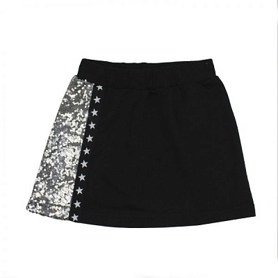 Спідниця для дівчаток Danaya з паєтками р.134 чорний зі сріблястим ШЯ19-74