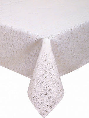 Скатерть Puntos 140x180 см кремовый с золотым Luna 