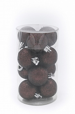 Набір кульок коричневий d 85 мм 14 см 12 шт./уп.