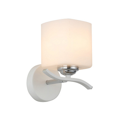 Бра Miorro Calista 165х150х190 мм металл/стекло 40 Вт E27 белый хром 51-311-117