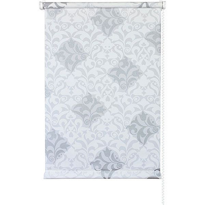 Ролета мини Delfa Футура 43x170 см бело-серебристая 