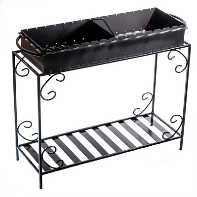 Мангал Metalzavod M15-4D на 15 шампурів 4 мм на дровнику