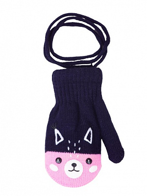 Рукавиці YO! р.14 темно-синійрожевий