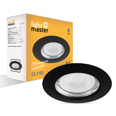 Светильник точечный LightMaster под лампу черный CL110
