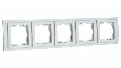 Рамка п'ятимісна Mono Larissa універсальна білий 103-191900-164