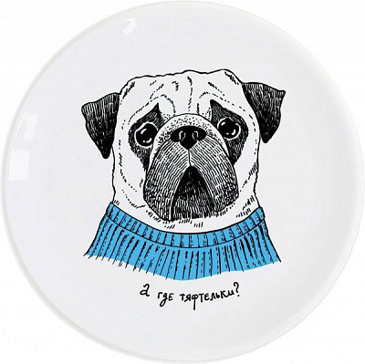 Тарілка мілка Мопс 25 см Orner