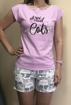 Пижама женская Roksana Cat 596/12223 р. L фиолетовый 