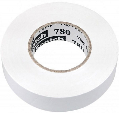 Изолента 3M 19 мм 20 м белая ПВХ