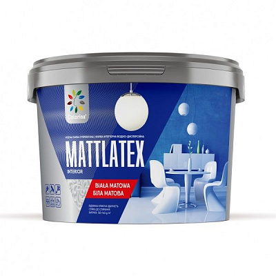 Фарба інтер'єрна акрилова COLORINA Mattlatex база С мат білий 7кг