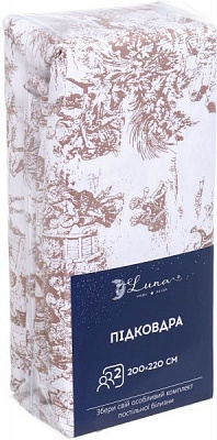 Пододеяльник Tuale 2 200x220 см ореховый Luna 