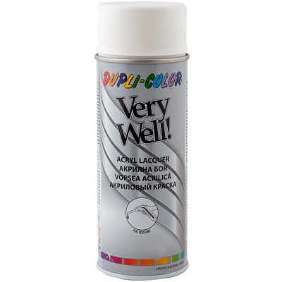 Эмаль аэрозольная Dupli-Color Very Well RAL 9010 белый мат 400 мл