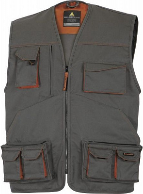 Жилет робочий Delta Plus M2 р. L M2GI2GRGT сіро-помаранчевий