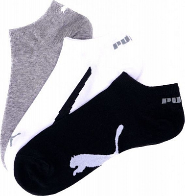 Носки Puma Puma Kids Lifest.Sneakers 3P 88645002 черно-серый р.35/38