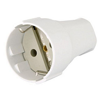 Гніздо штепсельне 131WH із заземленням 220В 16А полікарбонат білий