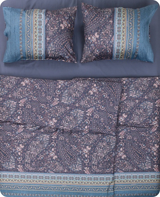 Комплект постельного белья Piazza Di Spagna G1 семейный синий Granfoulard 