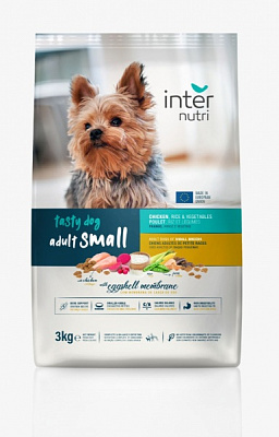 Корм сухой для молодых и взрослых собак для малых пород Internutri Tasty Adult Small с курицей 3 кг