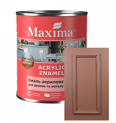 Эмаль акриловая универсальная Maxima для дерева и металла мокко шелковистый мат 0,75л