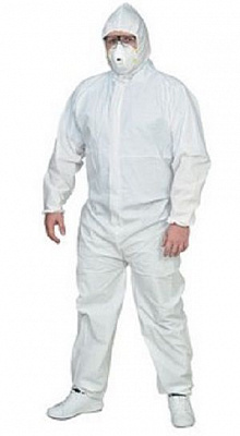 Комбінезон захисний BeSafe Master (PP+microPE) 50г/м2 р. M зріст 1-2 01-40 білий