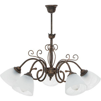 Люстра подвесная Геотон НСБ 02-5х60-157 Ф335 5xE27 античная медь 47283 