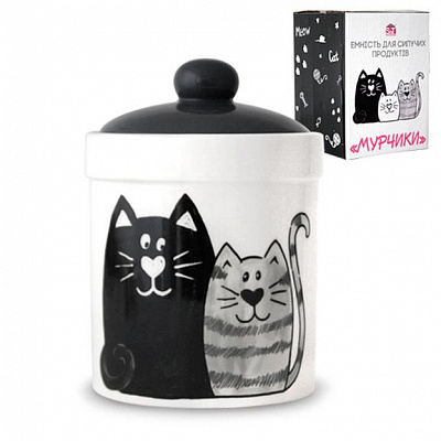 Банка для сипучих 700 мл Мурчики 6922-19 S&T