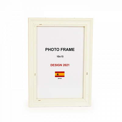 Рамка для фото 1 фото 10x15 см белый прованс 