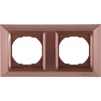Рамка двомісна UP! (Underprice) Vesta горизонтальна бронзовий