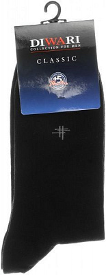Шкарпетки Diwari CLASSIC 007 р. 25 чорний
