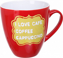 Чашка I love cafe Red 920 мл, керамика Bella Vita