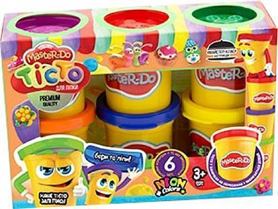 Набір для творчості Danko Toys Тiсто для лiпки Master Do 6 банок укр.