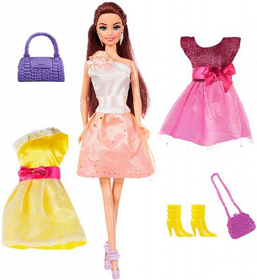 Кукла Ася брюнетка с аксессуарами Яркий в моде